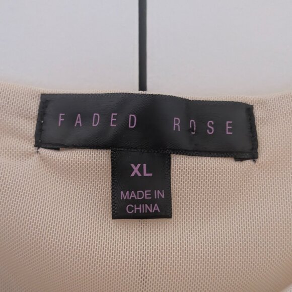 NWT Cream Mesh Ruched Crop Top Size XL - Picture 2 of 3